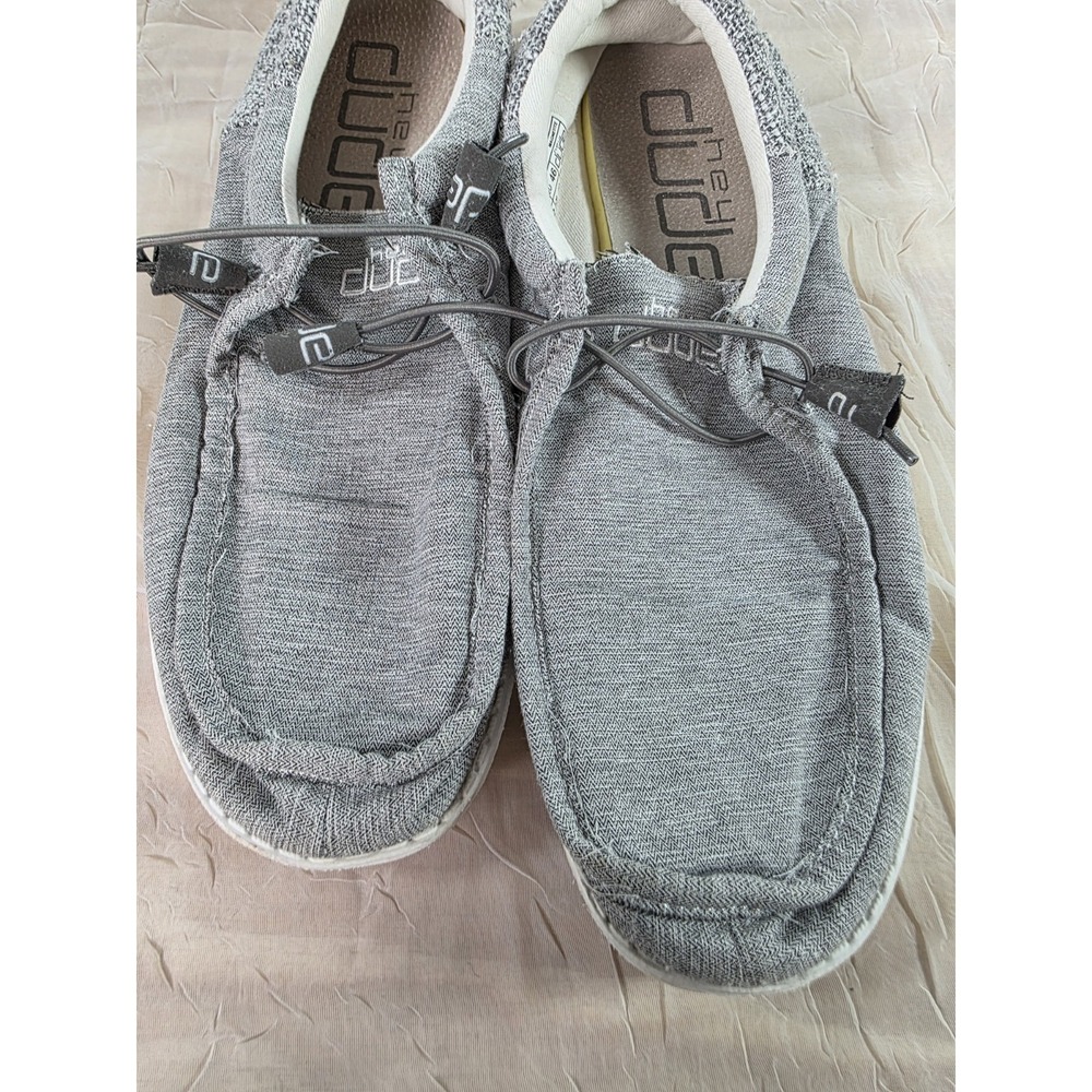 Hey Dudes Wally Linen Iron Shoes Men Size 13 (gz503)